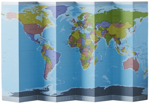 ジオグラフィア 世界地図 自立式 ベーシック M-BA