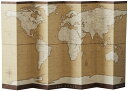 マルモ印刷 ジオグラフィア 世界地図 自立式 アンティーク M-AN