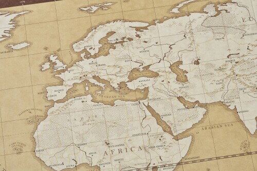 冬バーゲン 特別送料無料 ジオグラフィア 世界地図 自立式 M An アンティーク