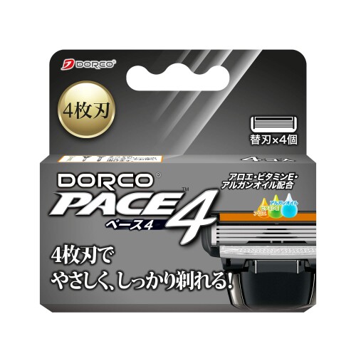 DORCO ドルコ PACE4 男性用替刃式 カミソリ4枚刃 替え刃 優しくしっかり剃れる4枚刃。替刃4個付き 商品紹介 優しくしっかり剃れる4枚刃。替刃4個付き 使用方法 古いカートリッジを取り外し、新しいカートリッジを挿入し、シェーバーをシェービングの準備をします。 商品コード20082046115商品名DORCO ドルコ PACE4 男性用替刃式 カミソリ4枚刃 替え刃型番E331295Hカラーブラック※他モールでも併売しているため、タイミングによって在庫切れの可能性がございます。その際は、別途ご連絡させていただきます。※他モールでも併売しているため、タイミングによって在庫切れの可能性がございます。その際は、別途ご連絡させていただきます。