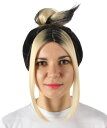 Wigs2you ウィメンズ H-5747 ブリティッシュシンガー ブラックとブロンド ミドルパーテッド ウィッグ