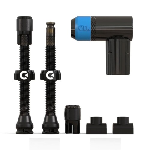 CLIK TUBELESS VALVE & PUMP HEAD KIT SILVER 50MM STEMS