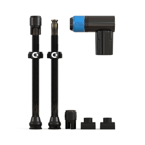 CLIK TUBELESS VALVE & PUMP HEAD KIT SILVER 80MM STEMS