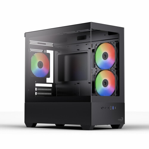 Aerocool P300D Black MATX ミニタワー PCケース ACCS-PN04033.11 CS9459
