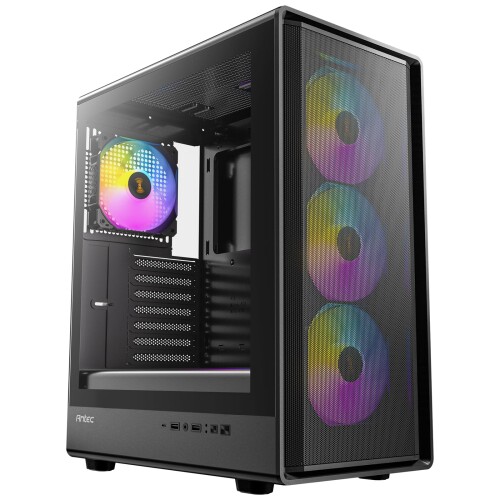 ANTEC P6 Neo ARGB ブラック PCケース 強化ガラスパネル搭載 冷却型ミドルタワーPCケース Mid-Tower ATX Case