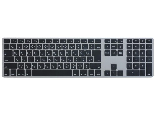 Matias Wireless Aluminum Keyboard Bluetooth接続 ワイヤレスキーボード MAC配列 日本語かな印字あり マルチペアリング4台 スペースグレイ ブラック