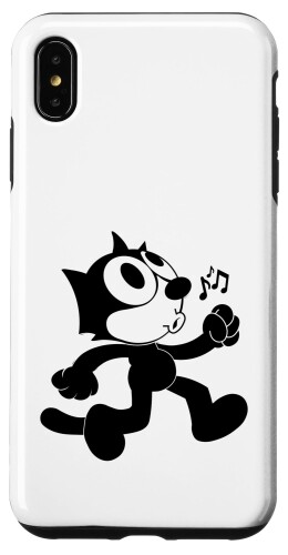 Felix Cartoon Whistling and Walking Music Notes Felix Tee スマホケース iPhone XS Max 用