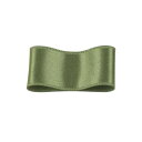 RibbonBon シルクダブルサテンリボン #136 ダークオリーブグリーン 18mm幅 巻(30m) 9サイズ50色展開