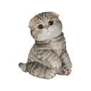 ウービア スコ座りスコティッシュ フォールドたれ耳 ブラウン 14×10.5×16cm 人形 フィギュア 置き物 アニマル 動物 ガーデン 装飾 ネコ H240...
