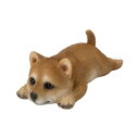 ウービア うつぶせ柴犬 マグネット 13×6×4.5cm 人形 フィギュア 置き物 アニマル 動物 ガーデン 装飾 犬 イヌ H21108