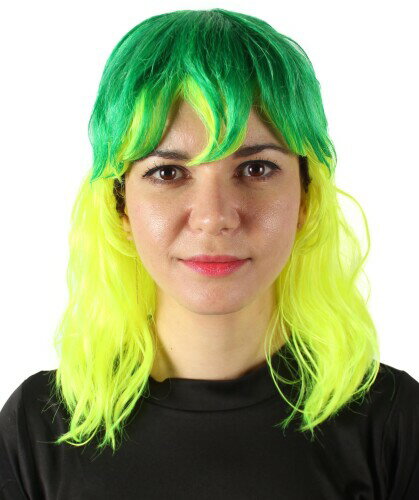 Wigs2you ウィッグ 女性 H-5754 ダークと明るいライムグリーン チョッピー マレットウィッグ Wigs2you ウィッグ 女性 H-5754 ダークと明るいライムグリーン チョッピー マレットウィッグ
