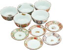 食器セット : 錦古伊万里 皿鉢 セット Japanese Bowl x5pcs and Plate x5pcs set Porcelain/Size(cm) Φ12x5.6, Φ11.3x2/No:099994