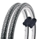 シンコー 16インチ 自転車 タイヤ チューブ 各2本セット ペア巻 オフロードタイヤ 16×1.75 ブラック H/E SR046 60070
