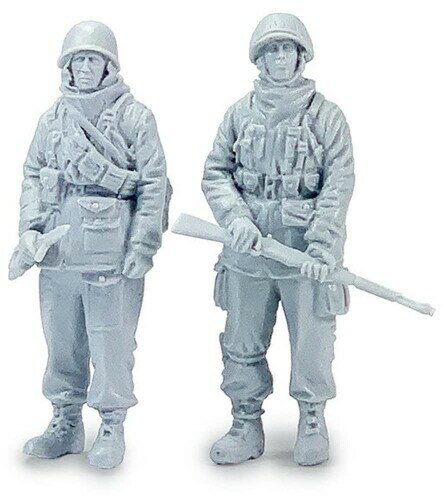 Rakuten - マックワンモデル 1/48 第二次世界大戦 アメリカ陸軍歩兵 冬季装備のGI 2体入 レジンキット MAC48601