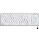 バッファロー 2.4GHz 無線 コンパクト キーボード PC/Windows/Mac 対応 リモート テレワーク 在宅 ホワイト BSKBW335WH