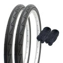 シンコー 14インチ 自転車 タイヤ チューブ 各2本セット ペア巻 スリックタイヤ 14×1.75 ブラック H/E SR076 60092