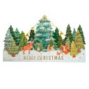 GreetingLife(グリーティングライフ) 置いて飾れる クリスマスカード フォレスト EC-29 定形