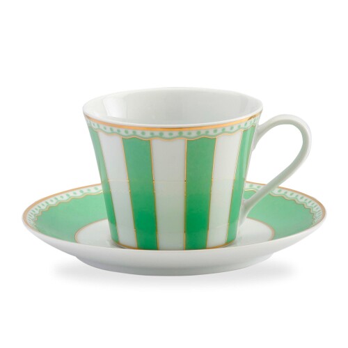 Noritake ノリタケ カップ ソーサー ( コーヒー ティー 兼用) 250cc カーニバル アップルグリーン ファインポーセレン T002B/M-252