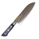 J−kitchens 侍 の 刃 包丁 日本製 三徳包丁 関の刃物 金彩彫り 麻の葉紋 其の1 170mm モリブデン 鋼 AUS-8 三徳 Jap...