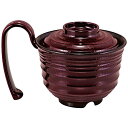 椀 : 福井クラフト トッテ蓋付グリッピーお椀 漆器 溜内朱 13.7x10.1xH8.5cm 300cc 3-183-7