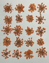 フクサン 押し花パック レースフラワー(オレンジ)20個入り FUK-10620 レジン・ソープ・キャンドル・しおり・・・などに最適