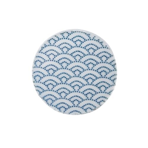 EAST table（イーストテーブル） 箸置き 豆皿 青海波 印判 直径4.4×高さ1.1cm 日本製 926-001-02