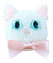 MIYUKI (ミユキ) ビーズキット かぎ針で編む ビーズ編み の 猫 ブローチ キット サイズ約 6cm×5.5cm 白猫 BFK-657