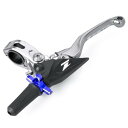 ジータレーシング(ZETA RACING) ピボットパーチFP クラッチレバーホルダーセット 3フィンガー チタンカラー/ブルー 前方可倒式 ヒンジ式クランプで...