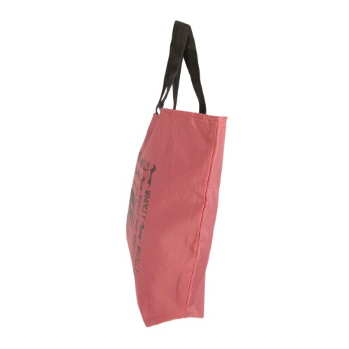 優美社 トートバッグ 犬柄 ピンク 約縦31×横29×マチ10cm WHOLLY リバーシブル エコバッグ 3L08-01