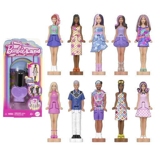バービー(Barbie) ミニバービーランド ファッショニスタ アソート（ネイルカラー）マイクロドール10体 BOX販売 きせかえ人形・ハウス 大人買い 6歳から マルチ 986Aset-JCP97