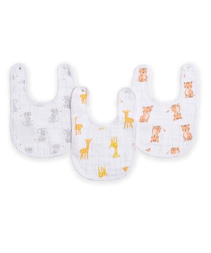 aden + anais essentials(エイデンアンドアネイエッセンシャルズ) スナップビブ safari babes 3個 (x 1) J735