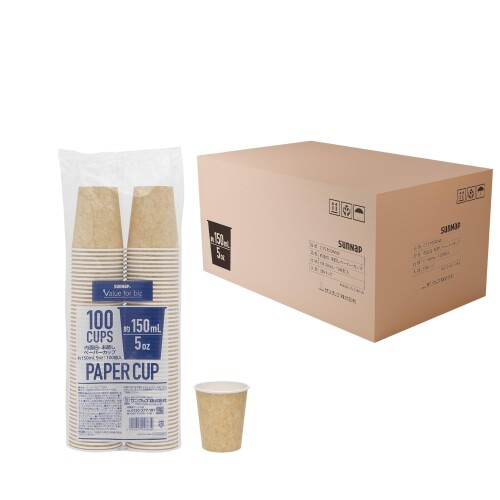サンナップ 紙コップ 150ml 5oz 3000個(100個×30パック) 内面白未晒し 耐熱 ディスペンサー対応(CD-5DB) C15100MW 【日常使いに最適な150mlサイズ】 約150ml容量で飲み切りやすいサイズの紙コップです。水やお茶コーヒーなど幅広いドリンクに対応しオフィスや家庭来客時イベントなどさまざまなシーンで活躍します。扱いやすい容量で無駄なく使用できる便利な使い捨て紙コップです。 【内面ラミネート加工で安心】 内面にラミネート加工を施しており液体が染み出しにくく安心して使用できます。冷たい飲み物から温かい飲み物まで対応でき紙製ながらしっかりとした使用感を実現しています。日常から業務用途まで幅広く使える紙コップです。 【内面白で清潔感のある仕様】 内面が白色仕上げで清潔感があり飲み物の色も確認しやすい設計です。試飲や来客対応などでも安心して使用でき見た目にも配慮された仕様です。衛生面と視認性を兼ね備えた紙コップです。 【2列包装で管理しやすい】 2列包装仕様により保管や補充がしやすく効率的に管理できます。ディスペンサーにも適した形状でオフィスや施設など多くの人が利用する環境でもスムーズに運用できます。取り出しやすい便利な紙コップです。 【カップポン5oz対応】 サンナップ製ディスペンサーカップポン5ozに対応しておりスムーズに取り出して使用できます。多くの人が利用する環境でも効率よくドリンク提供が可能でオフィスや店舗イベントなどに適した紙コップです。 【対応カップホルダーで便利】 対応カップホルダーCH150BKに対応しており設置することで省スペースで整理しながら使用できます。給湯室や共有スペースなどでも効率よく運用でき利便性の高い紙コップです。 【飲み口ロール加工で快適】 飲み口部分はロール加工が施されており口当たりがなめらかで快適に使用できます。フチの強度も高く変形しにくいため安心して飲み物を楽しめます。細部まで配慮された紙コップです。 【軽量で扱いやすい設計】 軽量な紙素材で持ちやすく配布や補充もスムーズに行えます。イベントやオフィスなど多くの人が利用する場面でも扱いやすく効率的な運用をサポートします。使いやすい紙コップです。 【使い捨てで衛生的】 使用後はそのまま廃棄できる使い捨てタイプで洗浄の手間がありません。来客対応やイベントなど多くの人が利用する環境でも衛生的に使用できます。清潔に使える便利な紙コップです。 【幅広いシーンで活躍】 オフィス家庭イベント来客対応などさまざまな用途に対応できる紙コップです。水やお茶コーヒーなど多様な飲料に対応し日常から業務用途まで幅広く活躍します。 商品コード20081827253商品名サンナップ 紙コップ 150ml 5oz 3000個(100個&times;30パック) 内面白未晒し 耐熱 ディスペンサー対応(CD-5DB) C15100MW型番MWサイズケース販売カラー150ml 未晒し 内面ホワイト※他モールでも併売しているため、タイミングによって在庫切れの可能性がございます。その際は、別途ご連絡させていただきます。※他モールでも併売しているため、タイミングによって在庫切れの可能性がございます。その際は、別途ご連絡させていただきます。