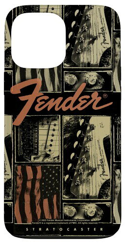 Fender Vintage Stratocaster Americana Distressed Collage スマホケース iPhone 13 Pro Max 用