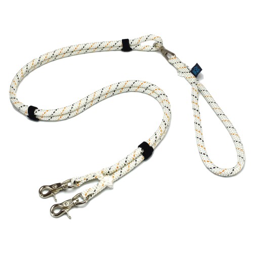 Harness Leash - ドッグ・ギア ザイルリードタイプW ホワイト ロープ径10mm 全長80cm