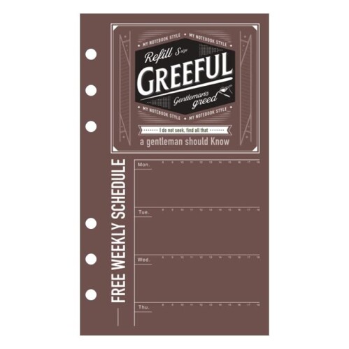 グリーフル(Greeful) システム 手帳 リフィル フリー ウィークリ s gr 461270