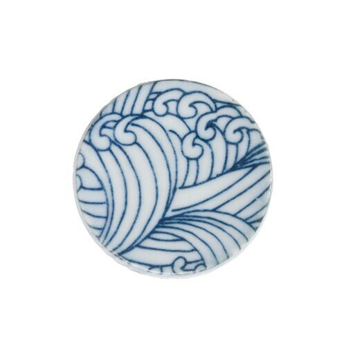 EAST table（イーストテーブル） 箸置き 豆皿 荒波 印判 直径4.4×高さ1.1cm 日本製 926-001-03