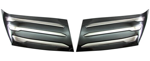BRIGHTZ ハリアーハイブリッド AVU65W 前期 ステンレスフロントグリルカバー 2PC VU65W AVU 65W U65 60 ハリアー ハリヤー ハイブリッド ハイブリット