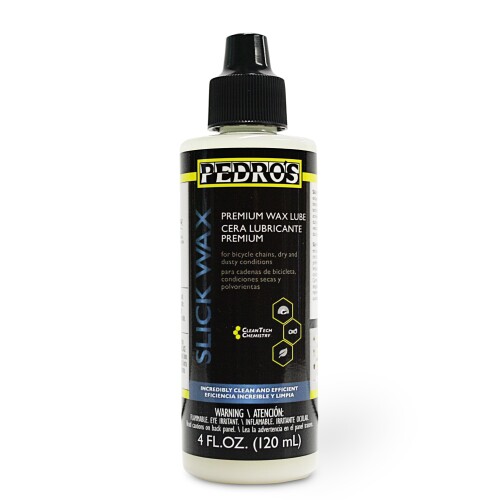 ペドロス(PEDRO'S) 自転車用 ケミカル スリック ワックス チェーン潤滑剤 120ml Pedro's独自の「CleanTech Chemistry(クリーンテック・ケミストリー)」に基づく高度なポリマー技術を使用したプレミアムワックスチェーンルブ パラフィンが含まれないまたは合成ワックス 乾燥した環境で汚れや埃を寄せ付けずドライブトレインを驚くほど美しく保ち、「Slick」の名が示す通り極めて低い摩擦抵抗を実現 チェーンの駆動音を抑えスムーズなペダリングを長時間サポート。キャリア(溶媒)により塗布後のアルコール乾燥を高速化しライド直前のメンテナンスにも最適 植物由来で安全性の高い成分を使用し作業者の手にも地球環境にも優しい生分解性 自転車メンテナンス用品に特化したPedro'sは、1989年にアメリカで設立。高品質なオイル、クリーナー、工具を扱い、世界中のサイクリストやメカニックに支持されています。自転車を新品同様に走らせ、新品のように見せるだけでなく、お客様、ご家族、環境にも安全なソリューションを提供することに重点を置き、適切な自転車ケアがあらゆるライドの楽しさにつながると信じています。 商品コード20082247264商品名ペドロス(PEDRO'S) 自転車用 ケミカル スリック ワックス チェーン潤滑剤 120ml型番Pedro'sサイズ120mlカラーブラック※他モールでも併売しているため、タイミングによって在庫切れの可能性がございます。その際は、別途ご連絡させていただきます。※他モールでも併売しているため、タイミングによって在庫切れの可能性がございます。その際は、別途ご連絡させていただきます。
