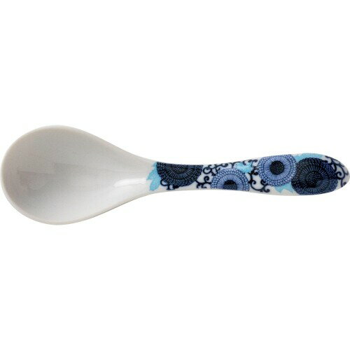 みのる陶器 紺青 レンゲ 大輪菊