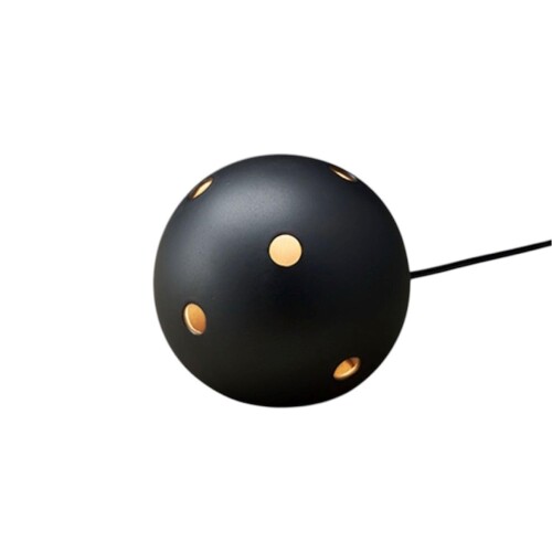 大光電機 DAIKO LEDスタンドライト 土ライト ランプ付 LEDユニットフラット形（径70mm）4.6W（Gx53）・広角形×1灯 電球色2700K 中間スイッチ付 コンセント接続 ハンドメイド 陶器 黒鉄色 TU-0015
