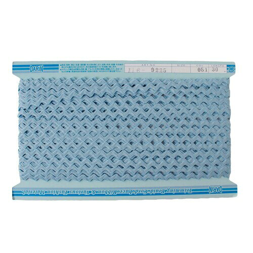 日本紐釦 アクリル 山道テープ 巾約5mm×30m巻 水色 DAI116-9225-051