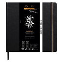 ロディアタッチ スケッチブック 画用紙 カーボンブック21x21(ブラックペーパー 無地 紙重量120g 112ページ)RHODIA Touch cf11611...