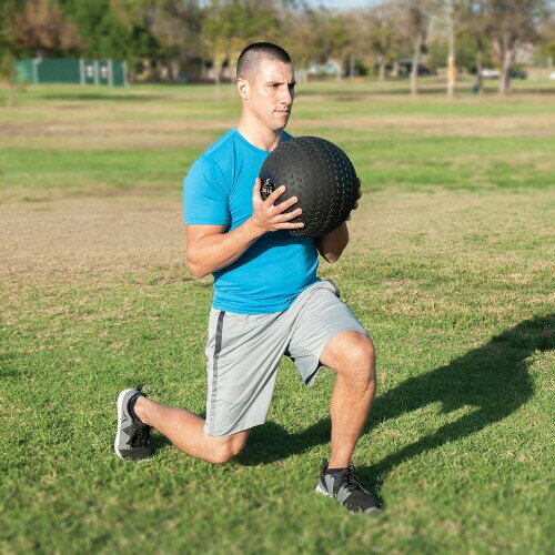 ProsourceFit Slam Medicine Balls 5, 10, 15, 20, 25, 30, 50lbs Smooth and Tread Textured Grip Dead Weight Balls for Strength and Conditioning Exercises, Cardio and Core Workouts