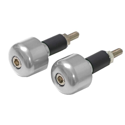 Rakuten - モトベース（MOTO BASE）ハンドルパーツ 汎用アルミバーエンド MBBED-04（シルバー/内径：[ファイ]14〜19mm用）