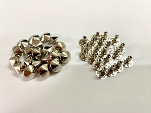 スタッズ 円錐タイプ 20個セット パーツ 鋲 スパイクパンク リメイク (高さ8mm×直径10mm)