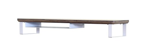 Contieaks(コンティークス) デスクシェルフ モニター台 モニタースタンド ライズ 幅86.5×奥行23×高さ12cm 天板ナチュラル/脚ホワイト 483928