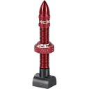 ケーシーエヌシー(KCNC) アルミチューブレスバルブ 2個入り 65MM レッド 761069