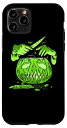 iPhone 11 Pro ハロウィン 魔女 箒で飛ぶ マスク 怖い デザイン パーティー スマホケース