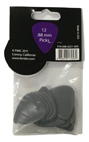 Fender ピック Fender(R) Nylon Picks, 351 Shape, .88 mm (12 Pack), Dark Gray