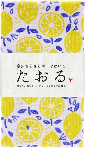 プレーリードッグ 泉州さらさらガーゼ フェイスタオル れもん 34×82cm